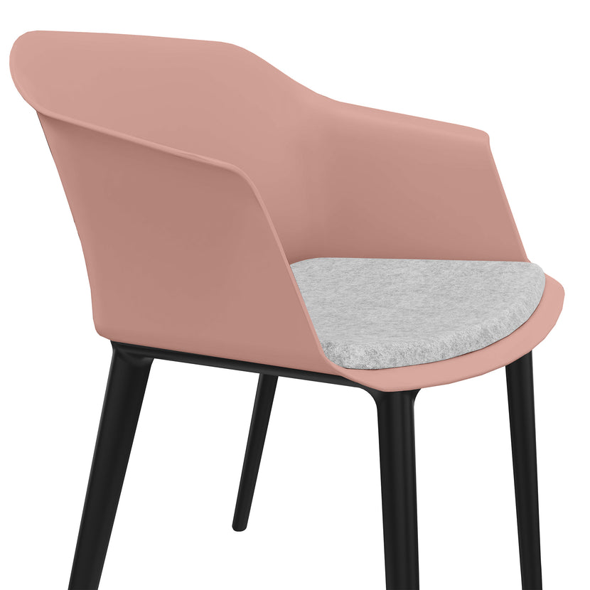 POLYTONE-C visitor and conference chair, color antique pink