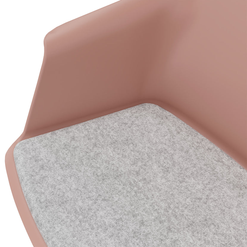 POLYTONE-C visitor and conference chair, color antique pink