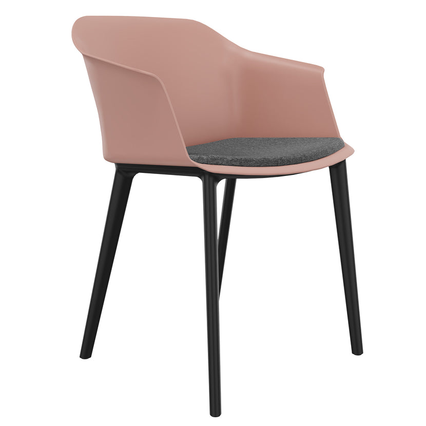 POLYTONE-C visitor and conference chair, color antique pink