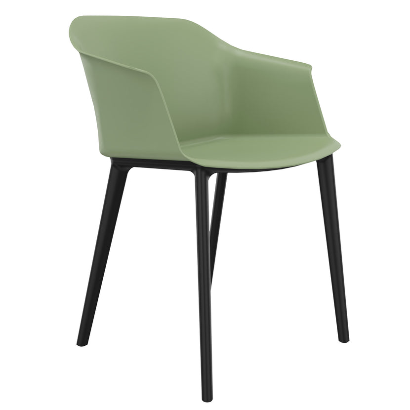 POLYTONE-C visitor and conference chair, color avocadrün