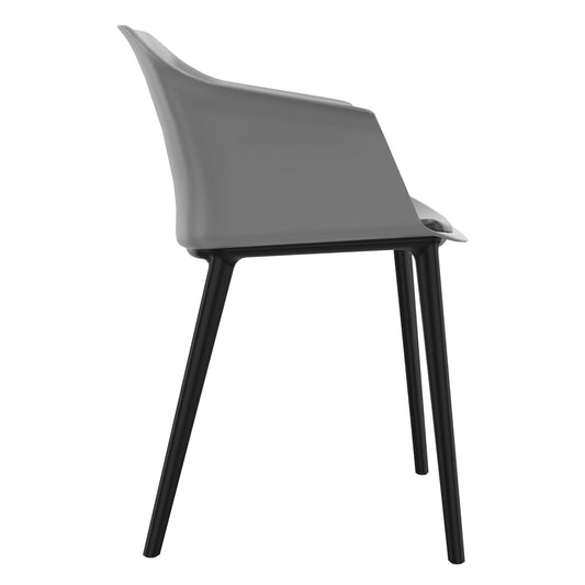 Chaise visiteur et conférence POLYTONE-C, couleur gris