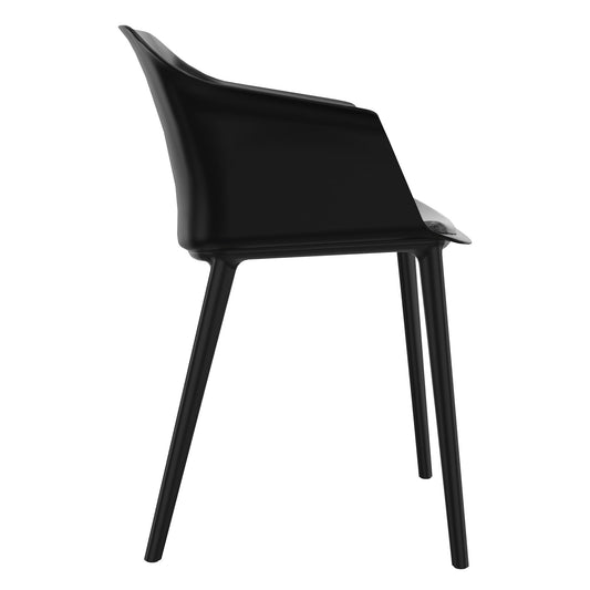 Chaise visiteur et conférence POLYTONE-C, couleur noir