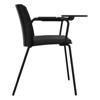 POLYTONE-L visitor and conference chair with folding table, color black