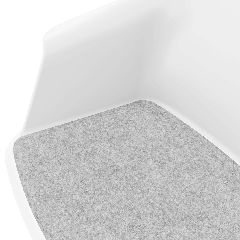 POLYTONE-C Besucher- und Konferenzstuhl rollbar | Pyramiden-Gestell, Farbe Weiss