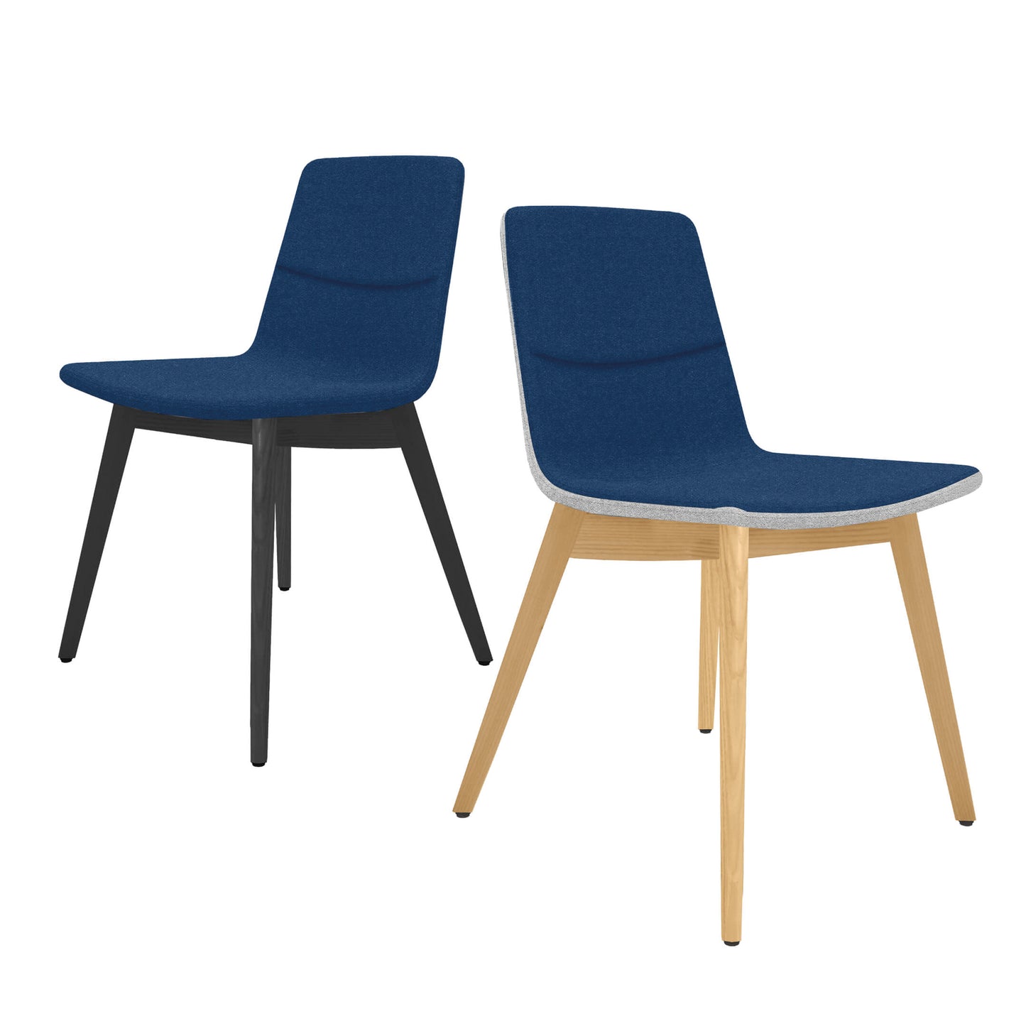 TWIST&SIT Chaise visiteur et de conférence | Structure en bois massif, revêtement en laine SYNERGY