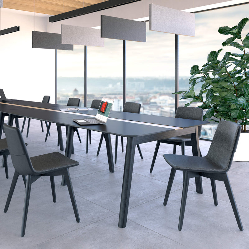 TWIST&SIT Sedia per visitatori e conferenze | Struttura in legno massello, rivestimento in lana SYNERGY - 2 Main Image