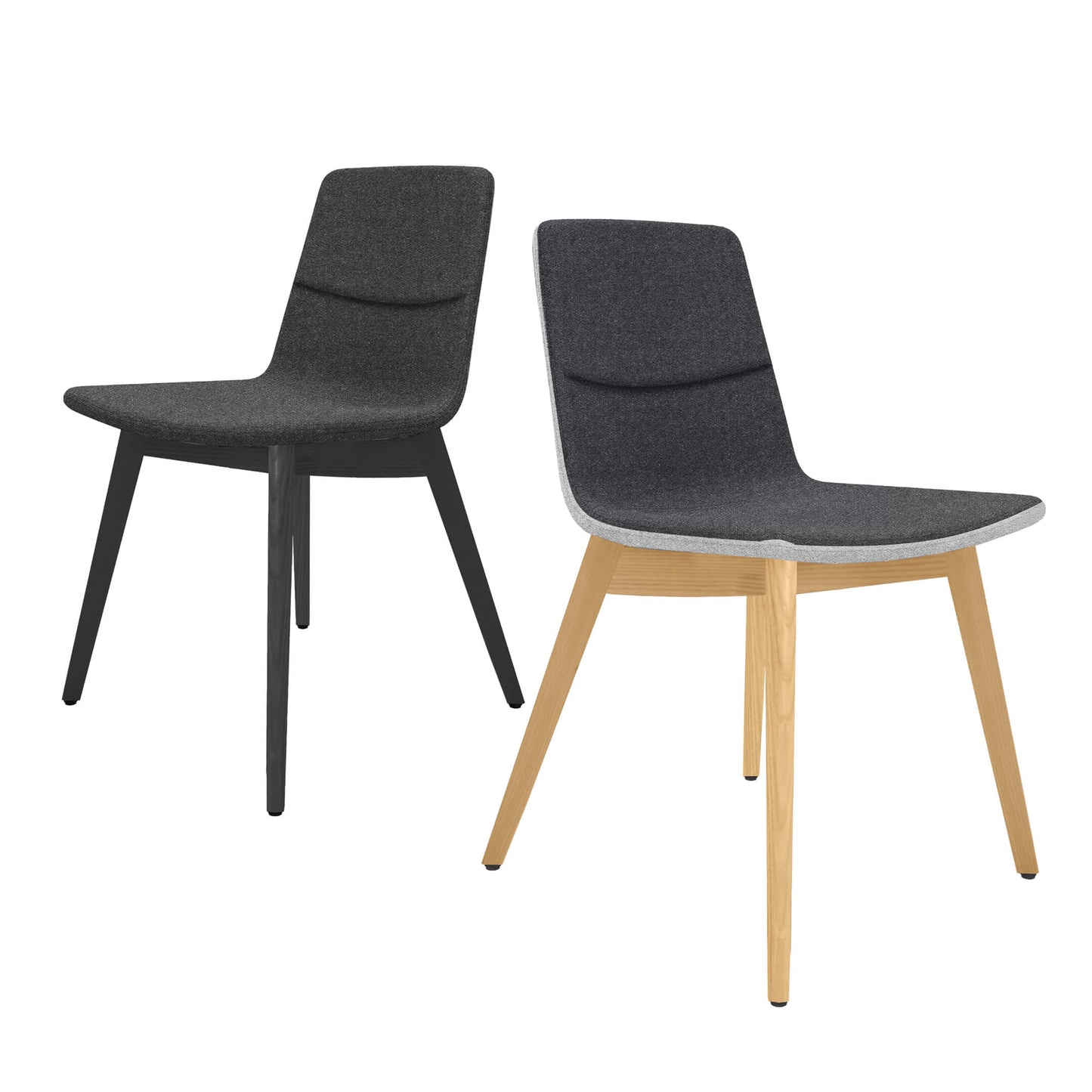 TWIST&SIT Chaise visiteur et de conférence | Structure en bois massif, revêtement en laine SYNERGY