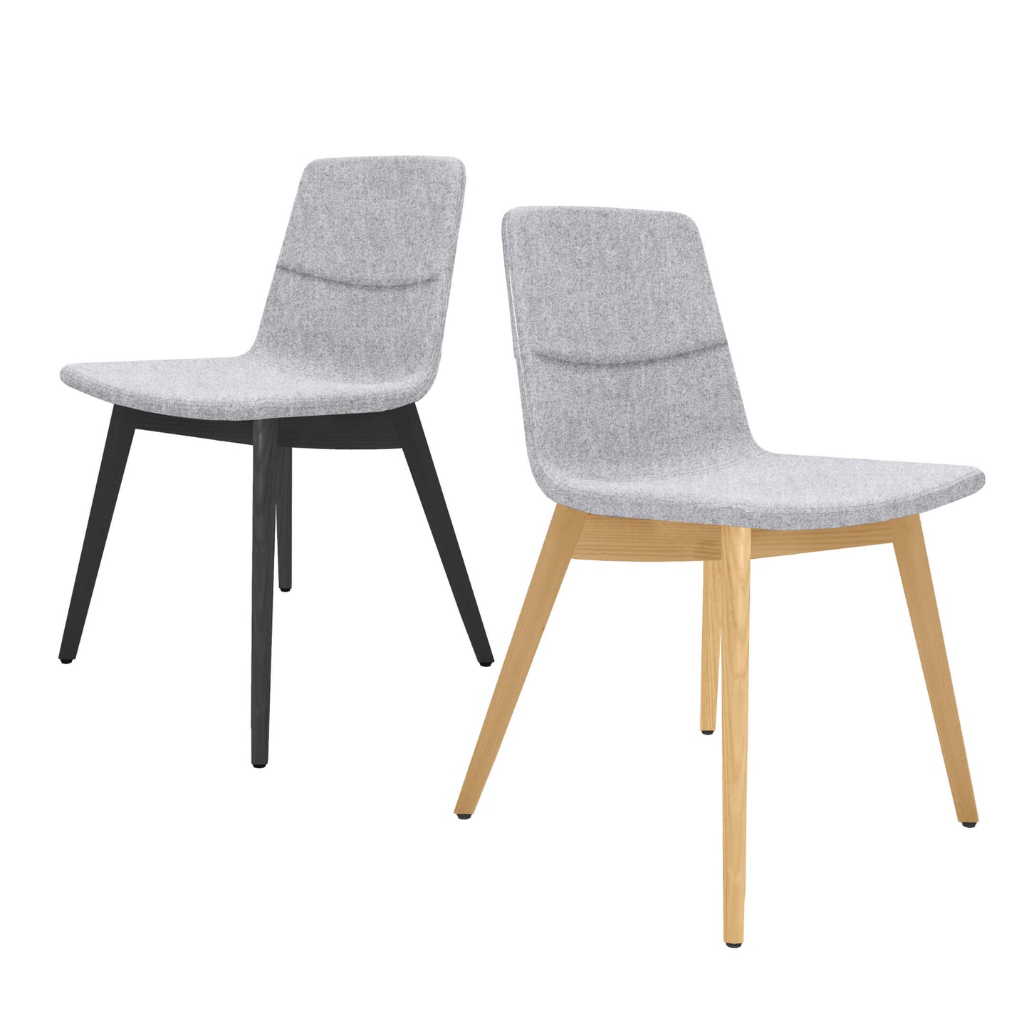 TWIST&amp;SIT visitor and conference chair | Solid wood frame, wool cover VELITO