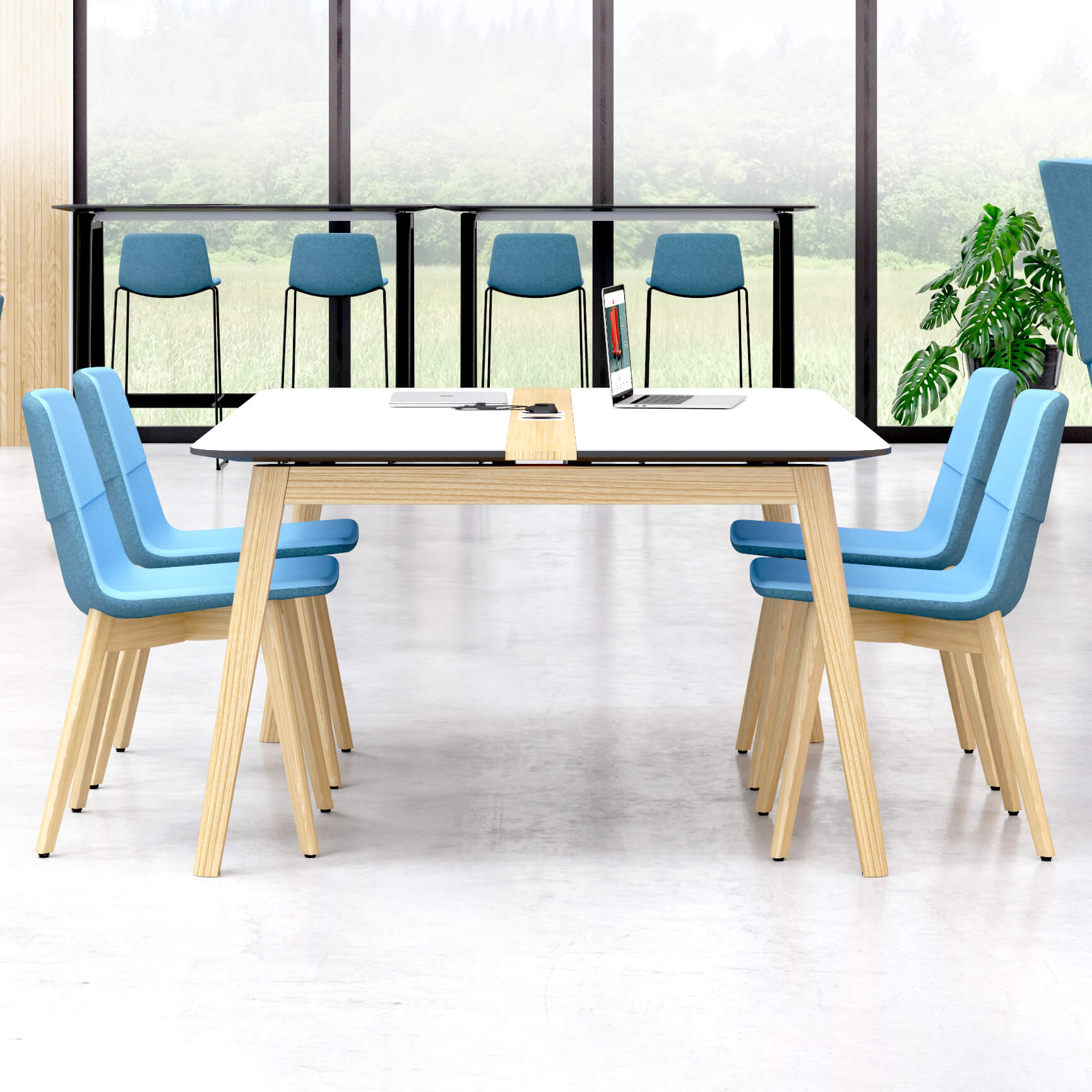 TWIST&SIT Visiteur et président de la conférence | Cadre en bois massif, synergie de couverture en laine