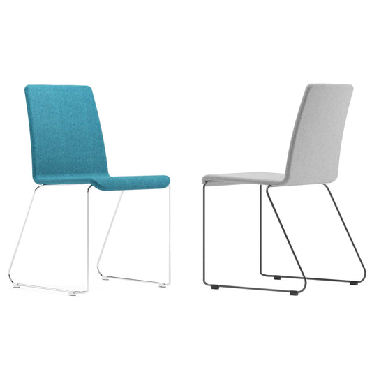 MOON visitor chair | Sled base, padded seat, cover materials BERTA / LUCIA / VELITO / SYNERGY