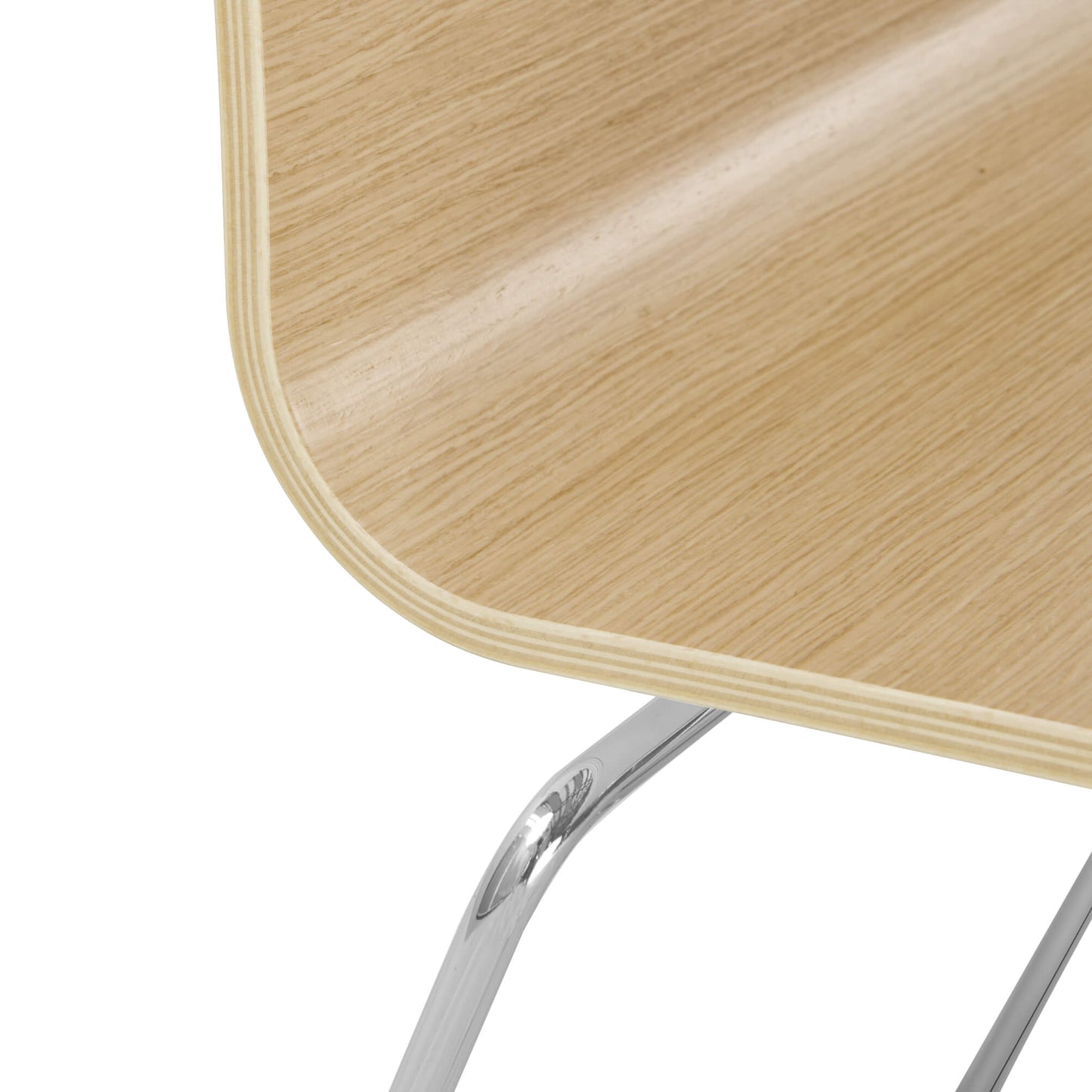 Chaise visiteur MOON WOOD | Piètement luge, assise en bois massif