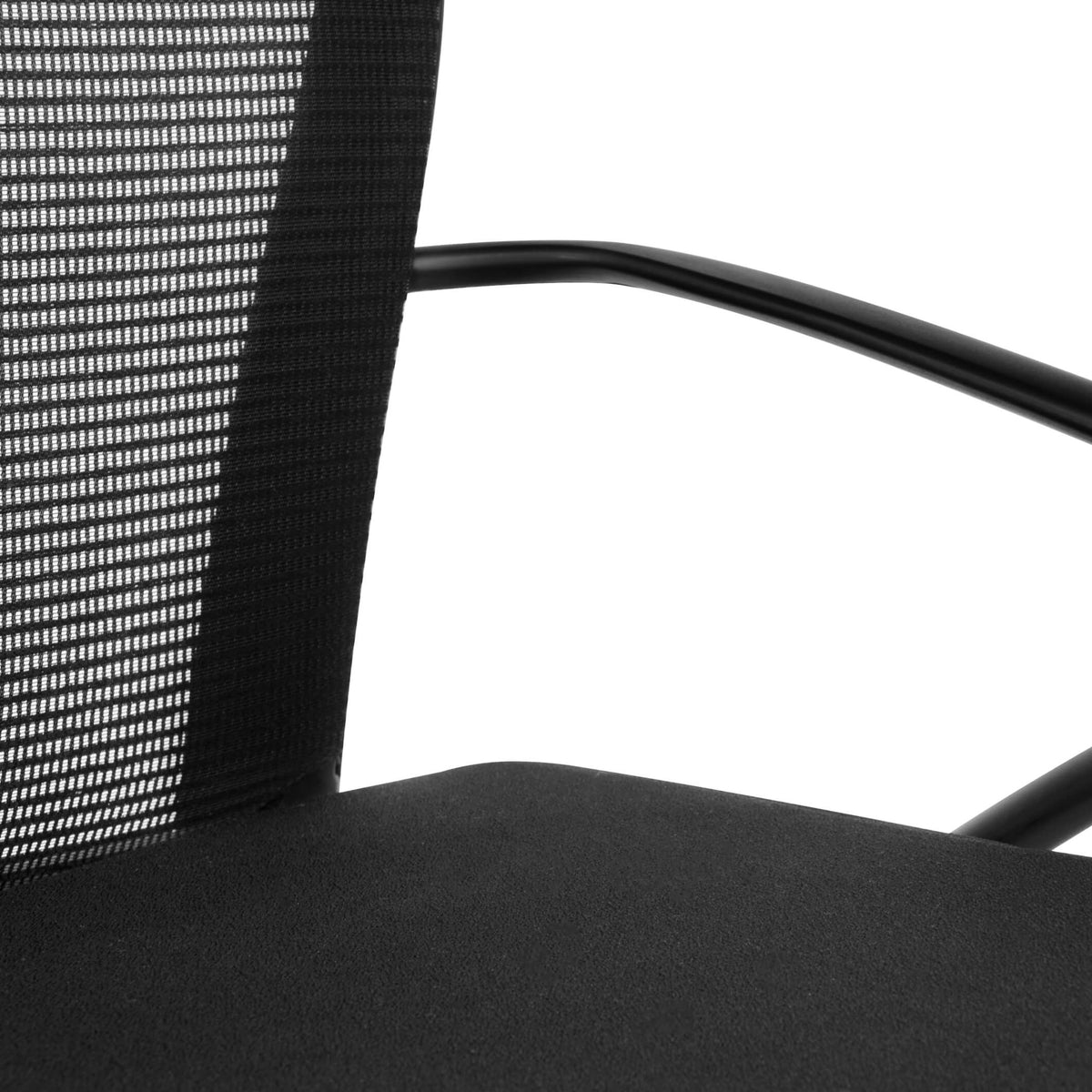 VIENA Chaise visiteur | À roulettes, noir / argent  - 13 Lightbox Main Image