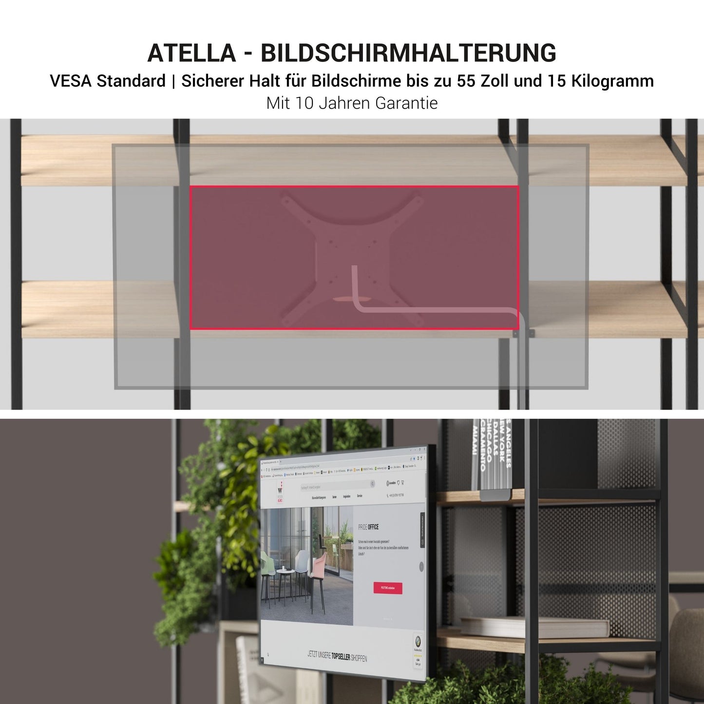 ATELLA Bildschirmhalterung | 750 x 355