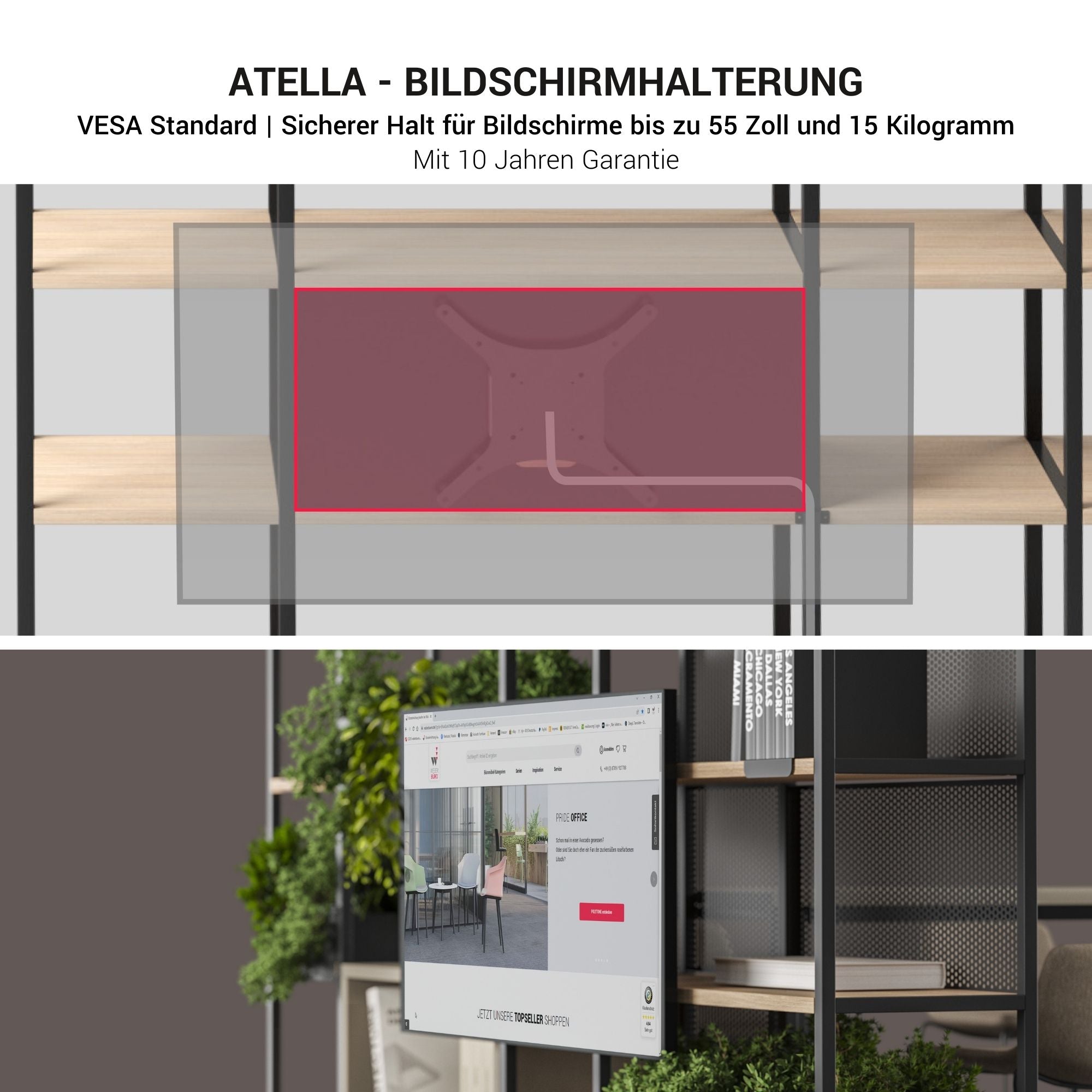 ATELLA screen mount | 750x355