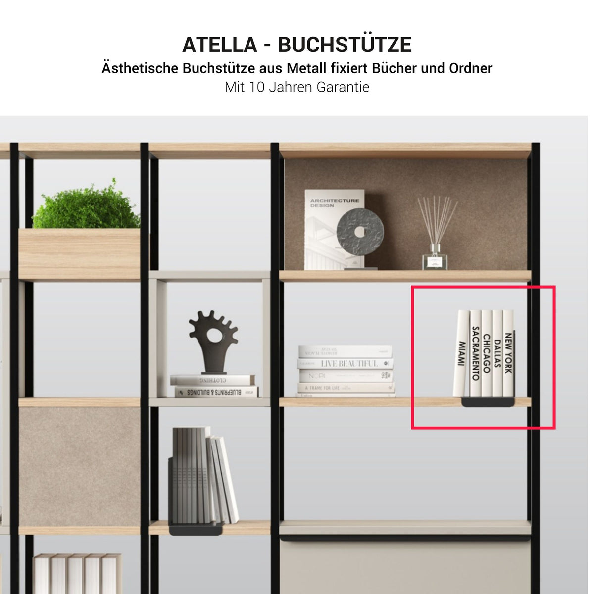 ATELLA Buchstütze | Metall - 3 Lightbox Main Image
