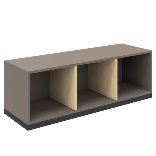 CHOICE bookshelf | 1 OH, 1200 x 410 mm, cubanite gray / sand ash