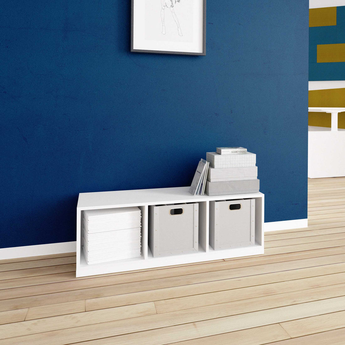 CHOICE Étagère à livres | 1 OH, 1200 x 410 mm, Blanc  - 1 Lightbox Main Image