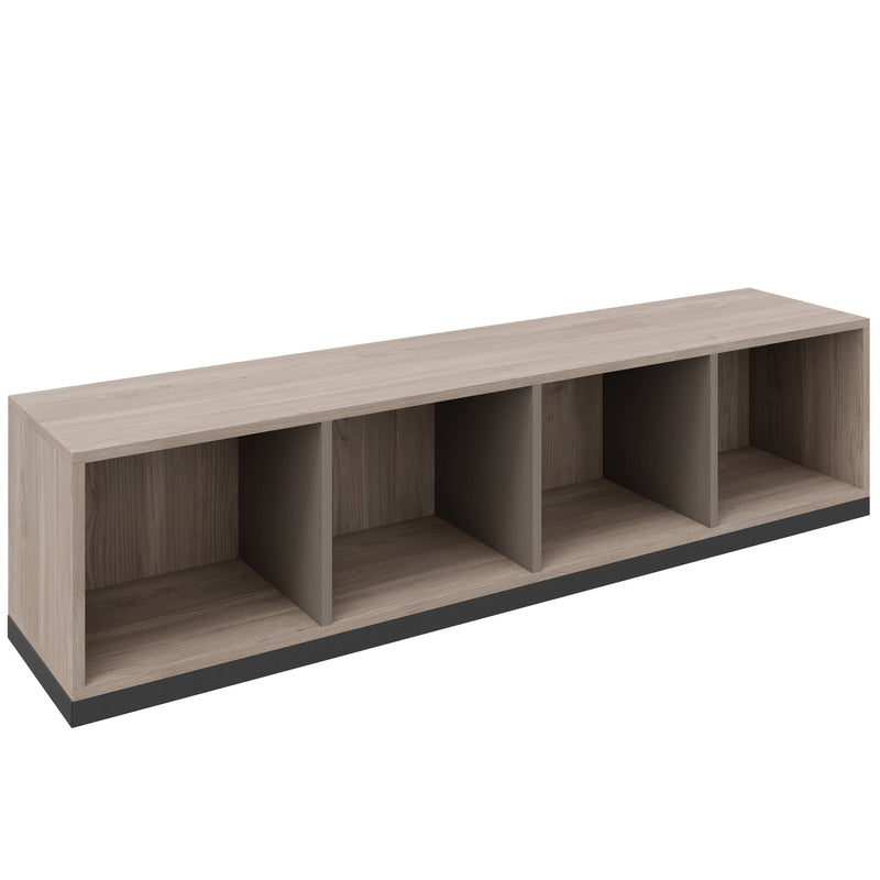 CHOICE Scaffale per libri | 1 OH, 1600 x 410 mm, rovere nordico grigio / grigio cubanite  - 2 Main Image