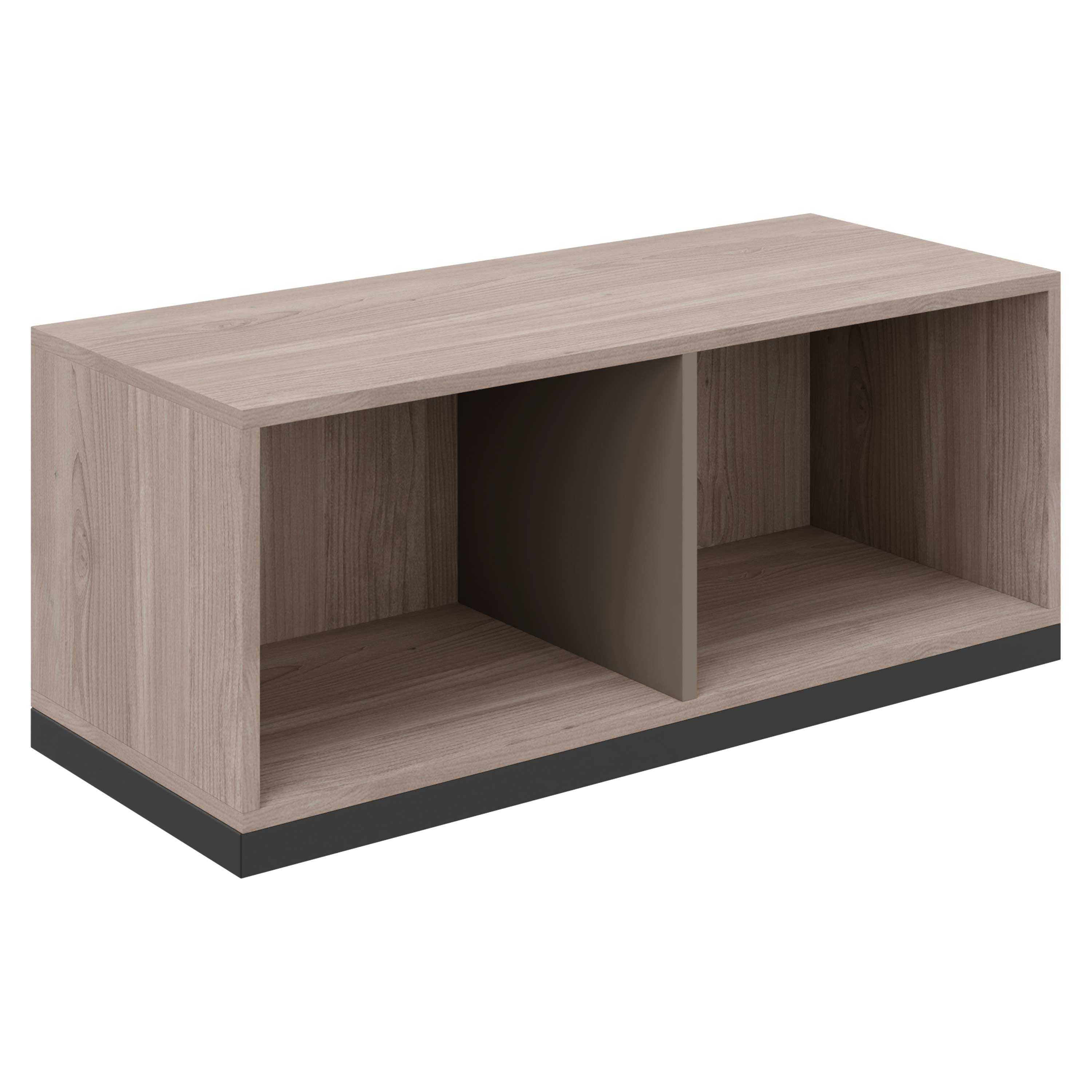 CHOICE bookshelf | 1 OH, 800 x 410 mm, northern oak gray / cubanite gray