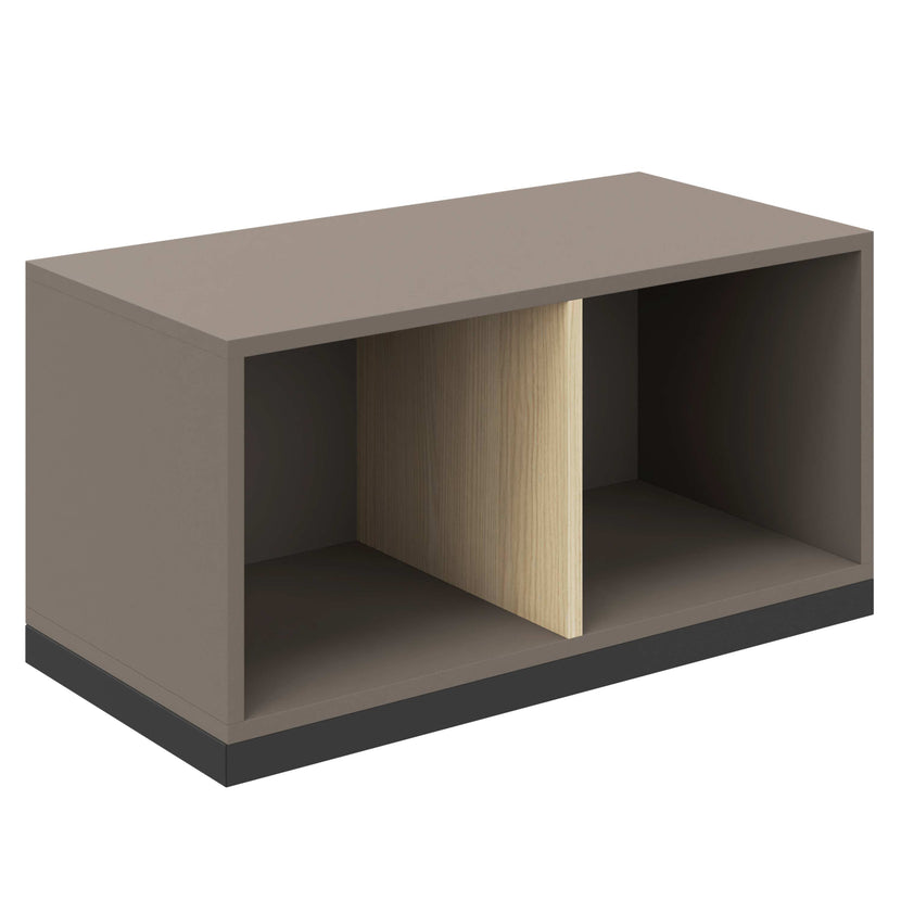 CHOICE bookshelf | 1 OH, 800 x 410 mm, cubanite gray / sand ash
