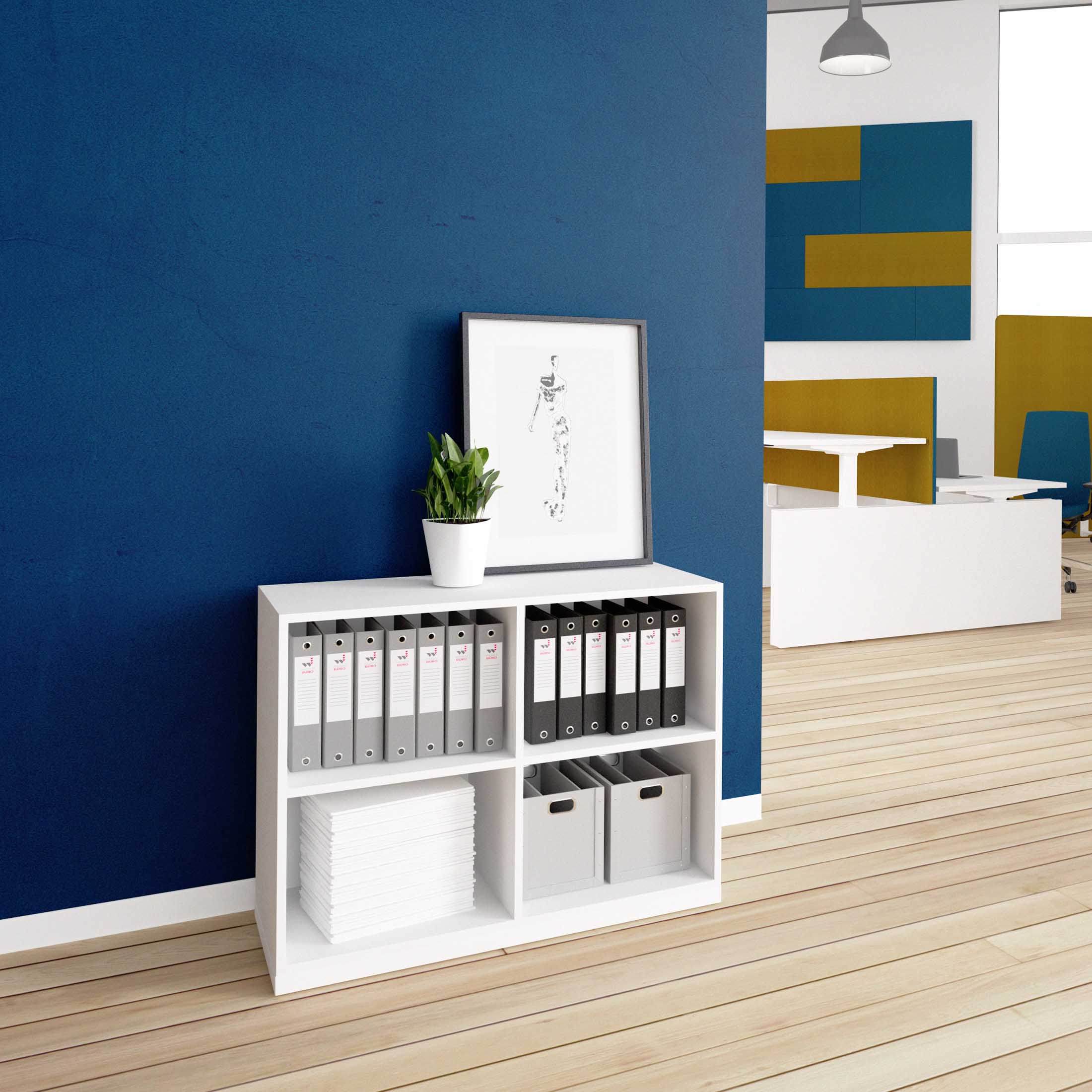 CHOICE Bookcase | 2 Oh, 1000 x 760 mm, white