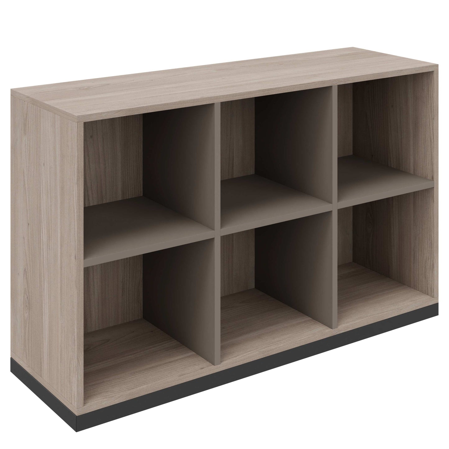 CHOICE bookshelf | 2 OH, 1200 x 760 mm, northern oak gray / cubanite gray