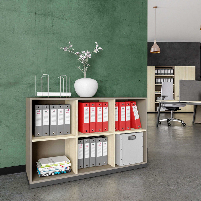CHOICE Étagère à livres | 2 OH, 1200 x 760 mm, gris cubanite / frêne sable  - 1 Main Image
