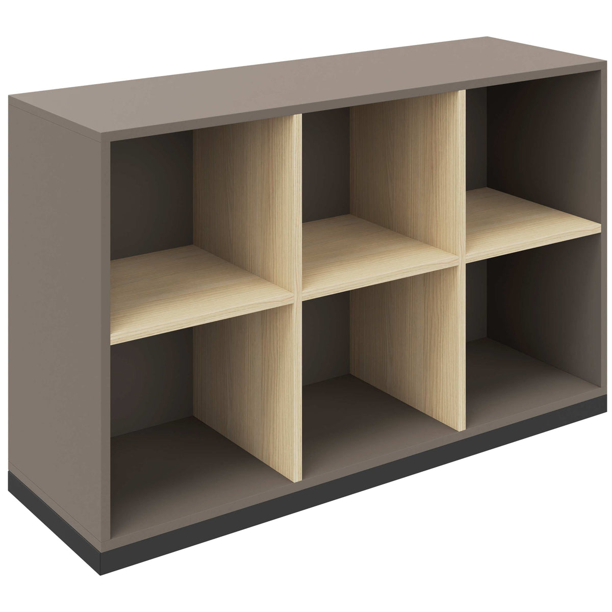 CHOICE Étagère à livres | 2 OH, 1200 x 760 mm, gris cubanite / frêne sable  - 2 Lightbox Main Image