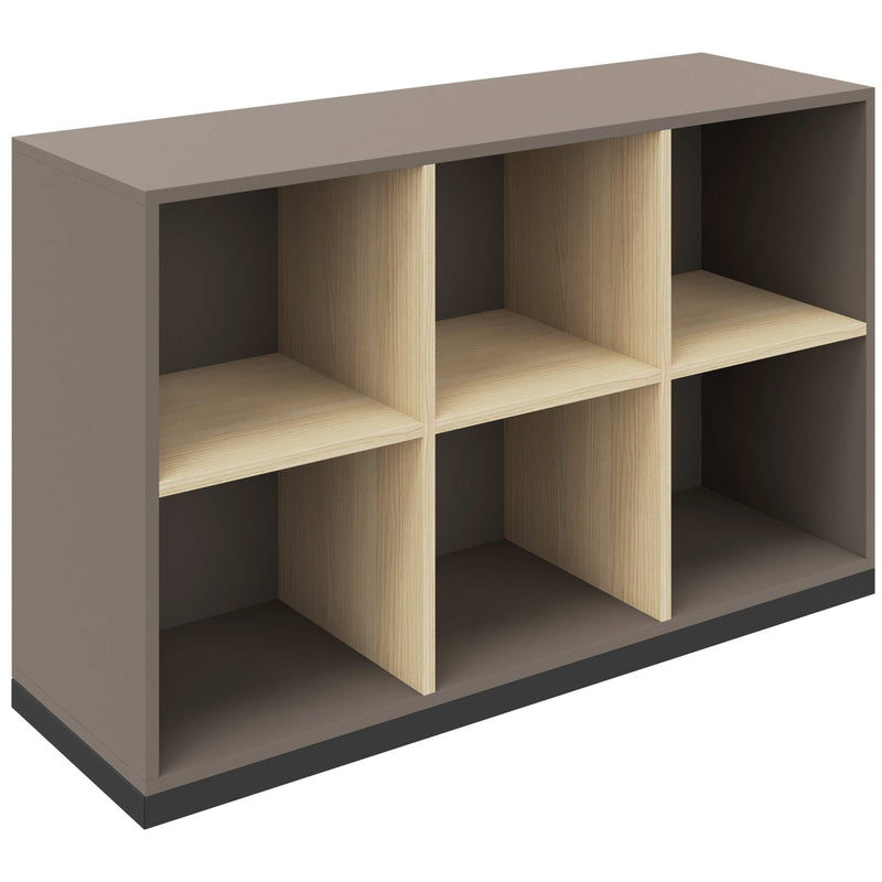 CHOICE Étagère à livres | 2 OH, 1200 x 760 mm, gris cubanite / frêne sable  - 2 Main Image