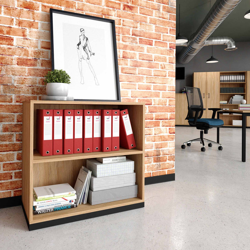 CHOICE bookshelf | 2 OH, 800 x 760 mm, amber oak - 1 Main Image