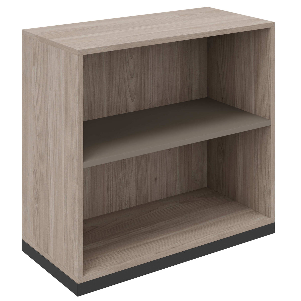 CHOICE Bücherregal | 2 OH, 800 x 760 mm, Nordeiche grau / Cubanitgrau - 2 Lightbox Main Image