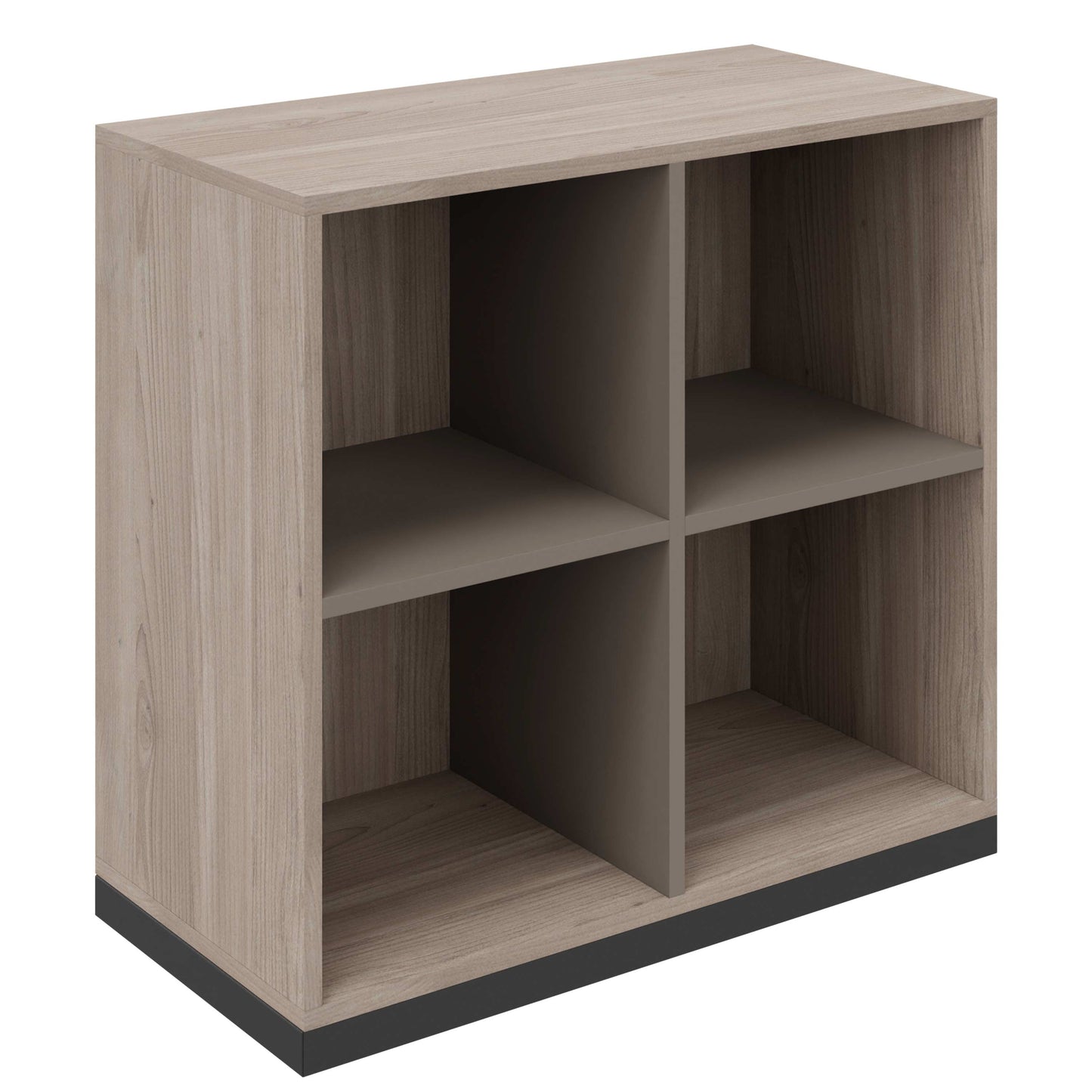 CHOICE bookshelf | 2 OH, 800 x 760 mm, northern oak gray / cubanite gray
