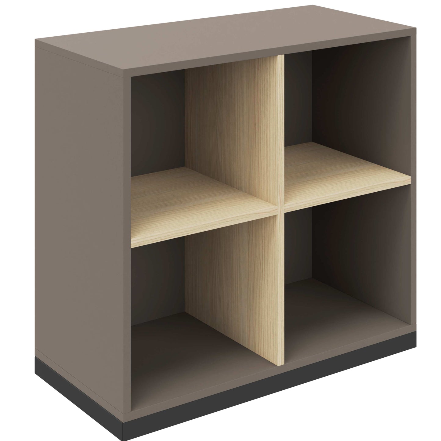 CHOICE Bücherregal | 2 OH, 800 x 760 mm, Cubanitgrau / Sandesche