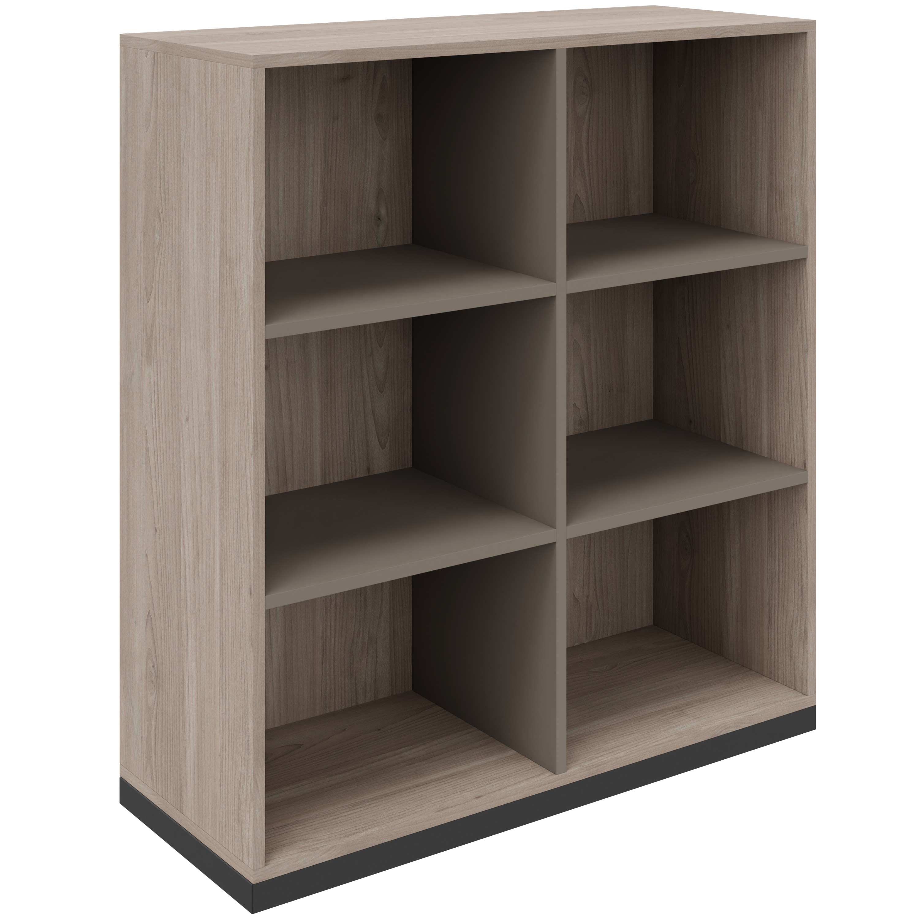 CHOICE bookshelf | 3 OH, 1000 x 1115 mm, northern oak gray / cubanite gray