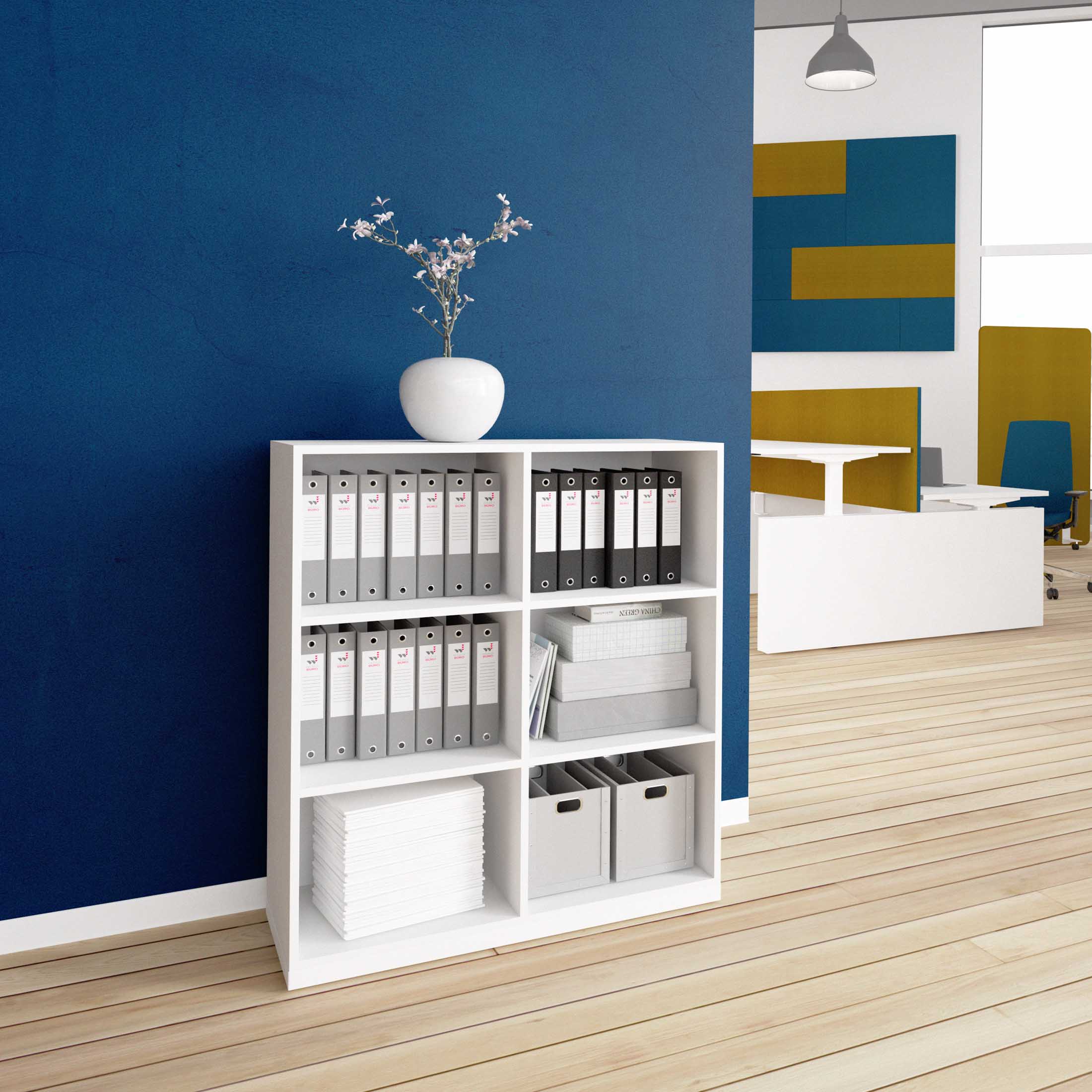 CHOICE Bookcase | 3 Oh, 1000 x 1115 mm, white