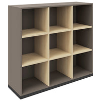 CHOICE bookshelf | 3 OH, 1200 x 1115 mm, cubanite gray / sand ash