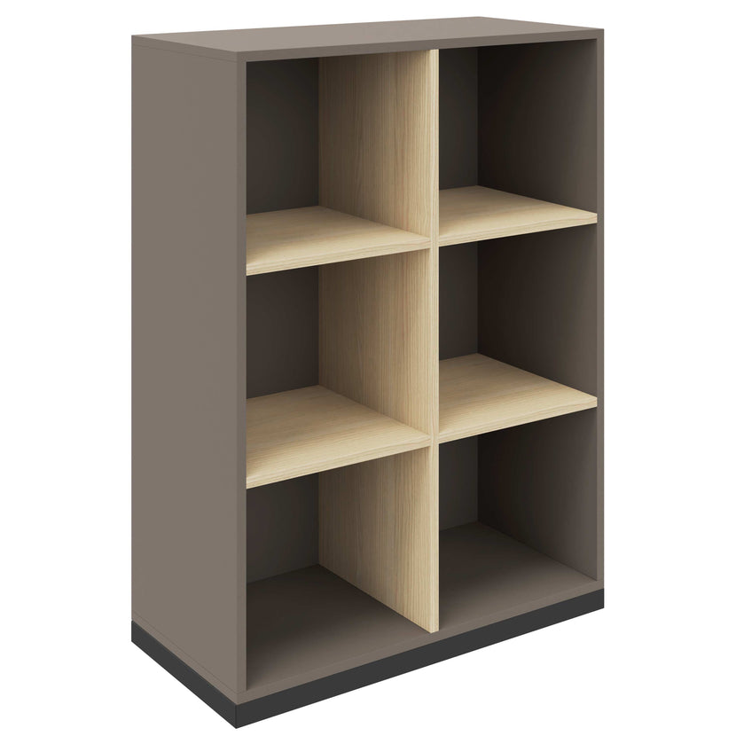 CHOICE bookshelf | 3 OH, 800 x 1115 mm, Cubanite gray / sand ash