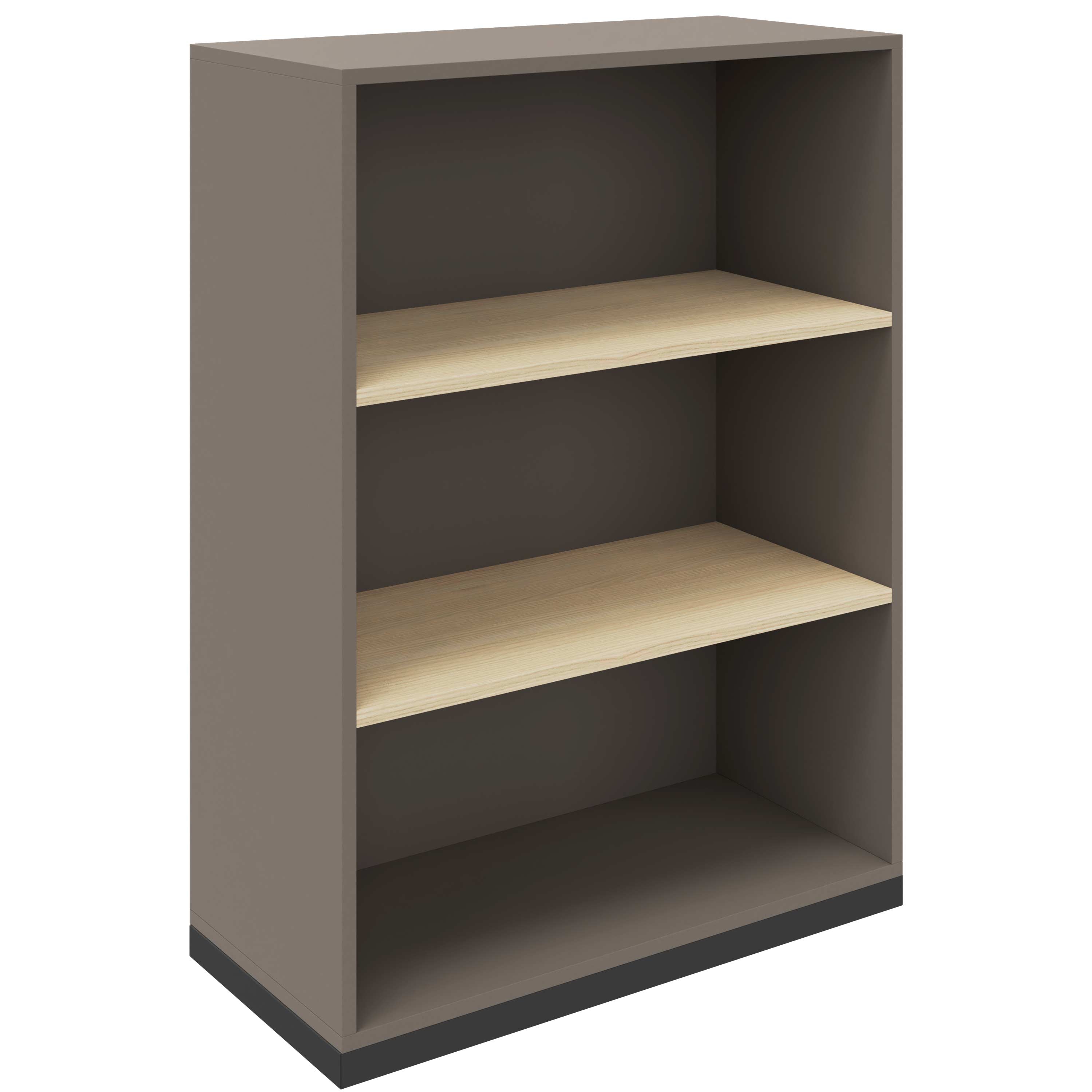 CHOICE bookshelf | 3 OH, 800 x 1115 mm, Cubanite gray / sand ash