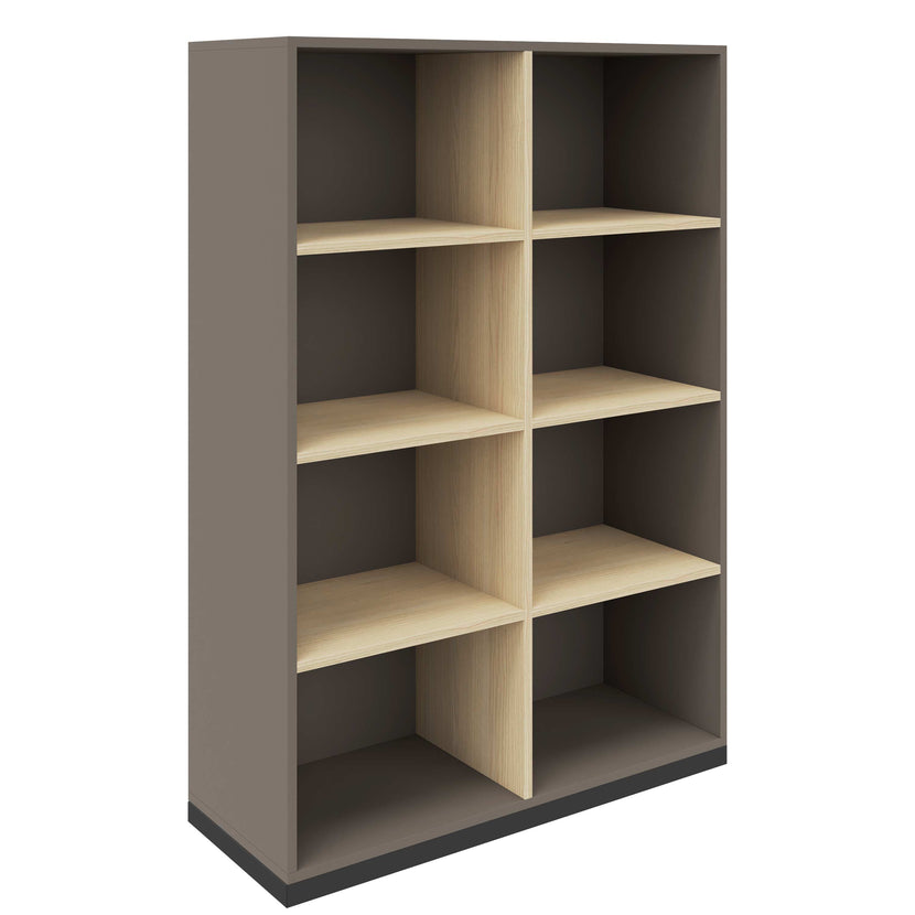 CHOICE bookshelf | 4 OH, 1000 x 1465 mm, cubanite gray / sand ash
