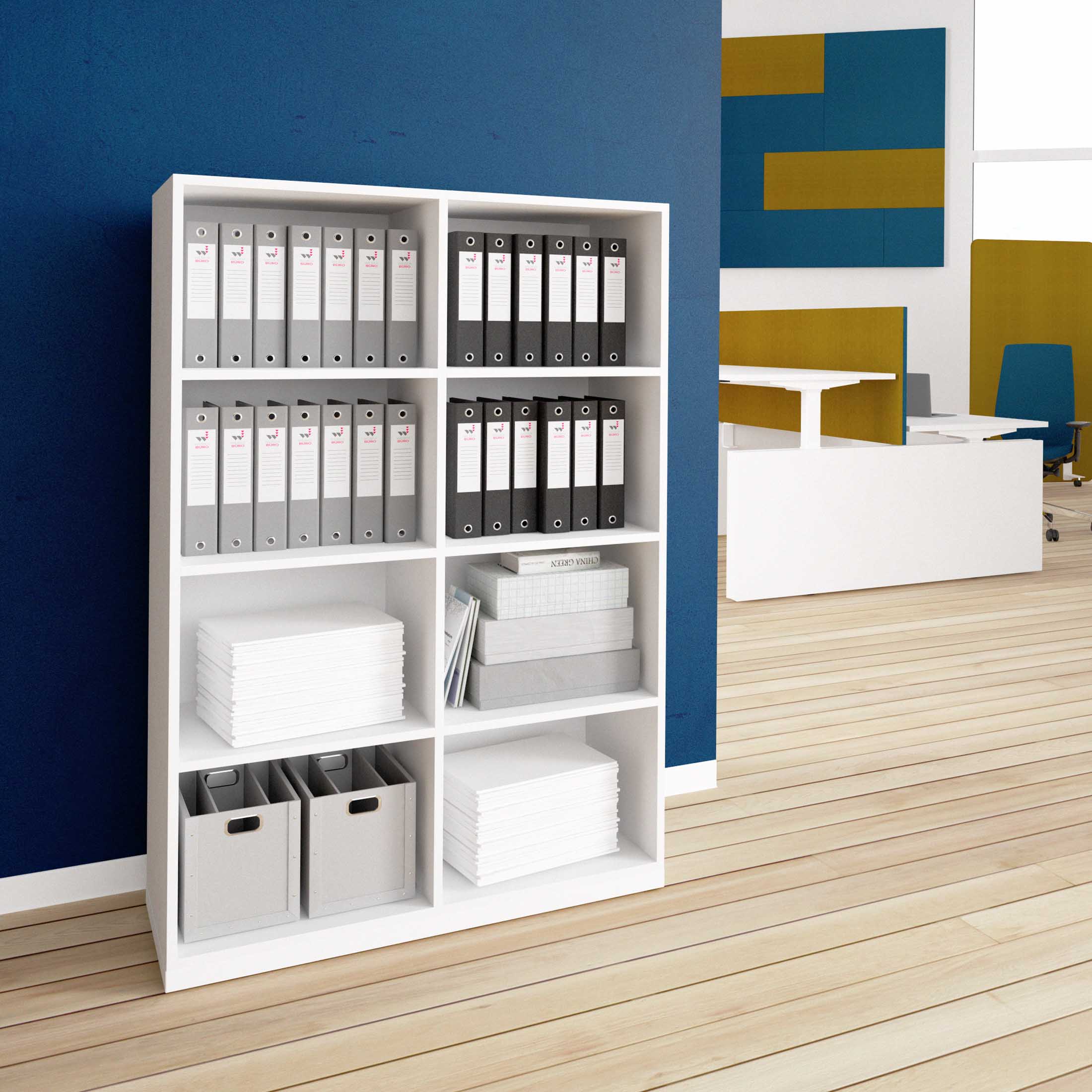 CHOICE Bookcase | 4 Oh, 1000 x 1465 mm, white