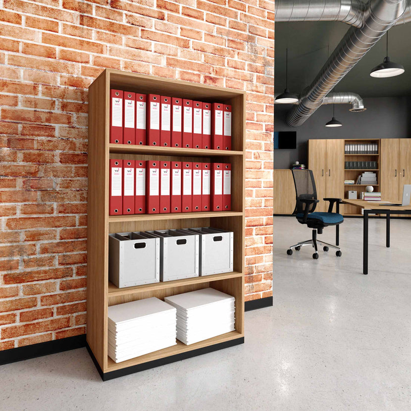 CHOICE bookshelf | 4 OH, 800 x 1465 mm, amber oak