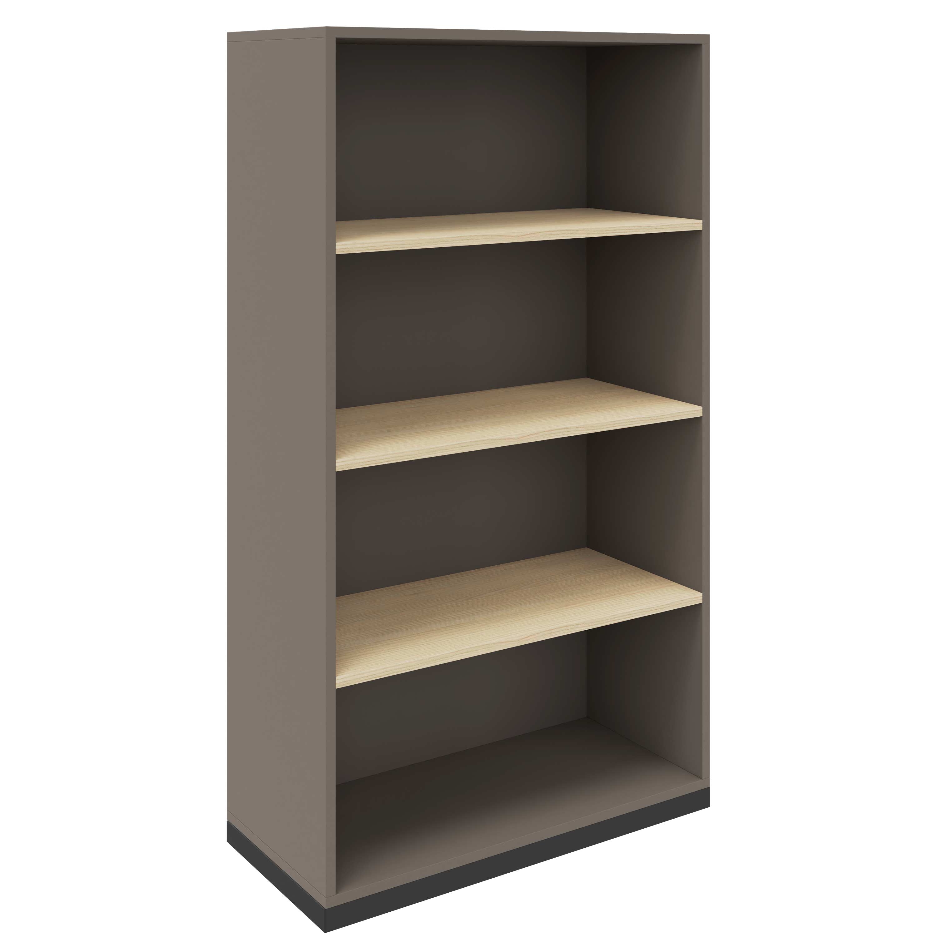 CHOICE bookshelf | 4 OH, 800 x 1465 mm, cubanite gray / sand ash