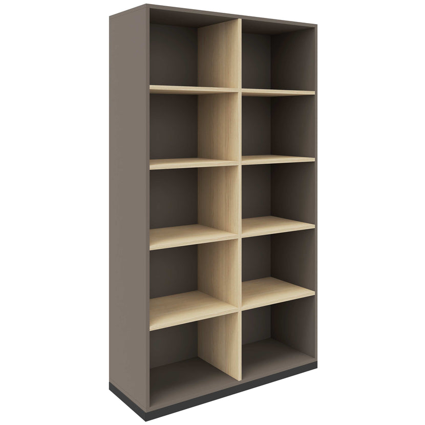 CHOICE bookshelf | 5 OH, 1000 x 1820 mm, cubanite gray / sand ash