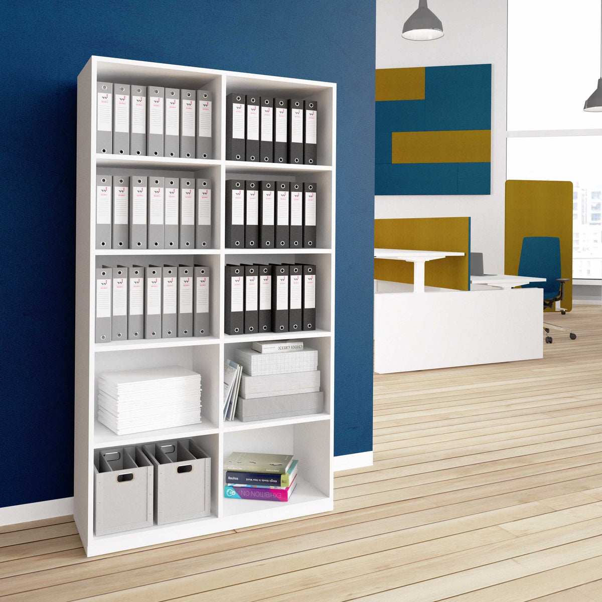 CHOICE Étagère à livres | 5 OH, 1000 x 1820 mm, blanc  - 1 Lightbox Main Image