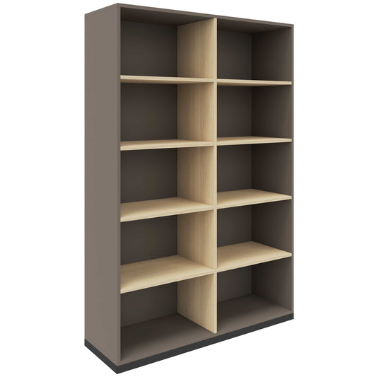 CHOICE bookshelf | 5 OH, 1200 x 1820 mm, cubanite gray / sand ash