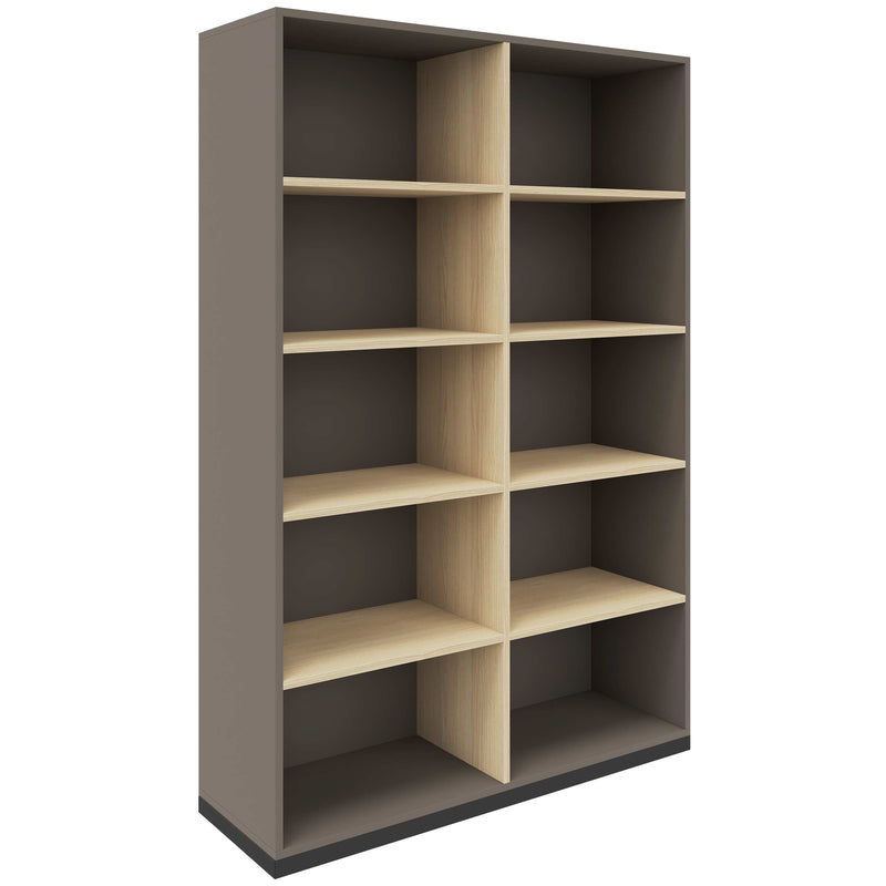 CHOICE bookshelf | 5 OH, 1200 x 1820 mm, cubanite gray / sand ash - 2 Main Image