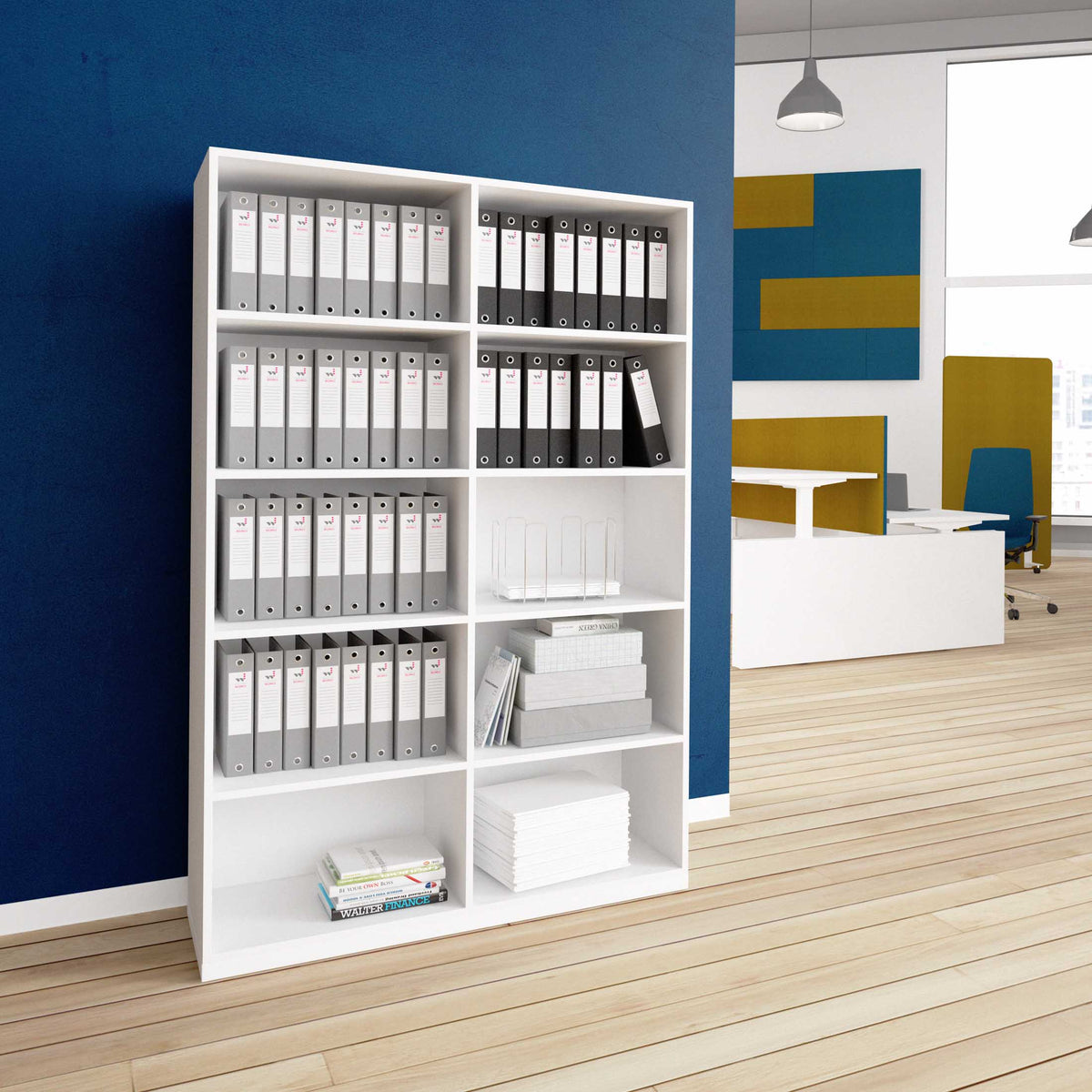 CHOICE Bibliothèque | 5 hauteurs, 1200 x 1820 mm, blanc  - 1 Lightbox Main Image