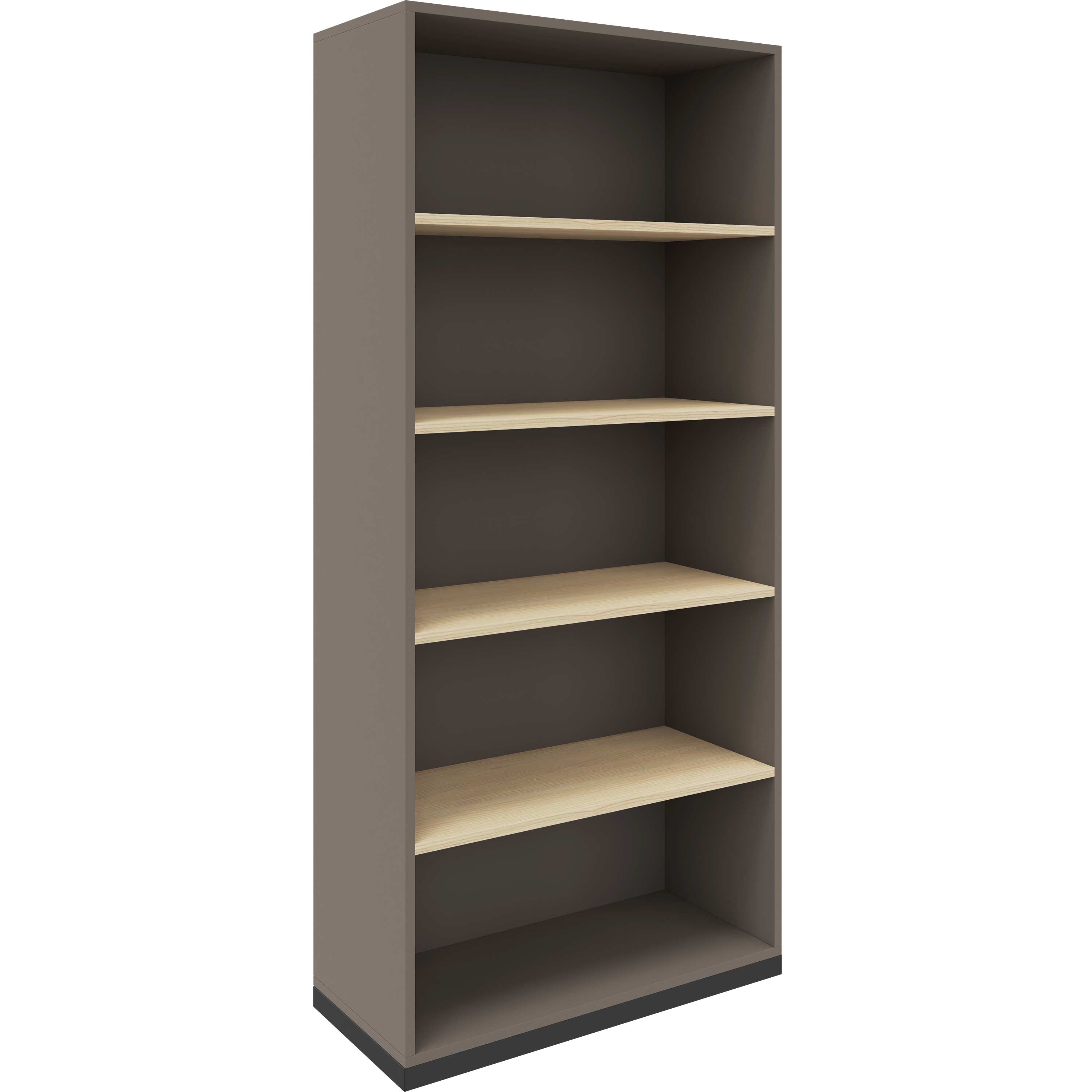 CHOICE bookshelf | 5 OH, 800 x 1820 mm, cubanite gray / sand ash