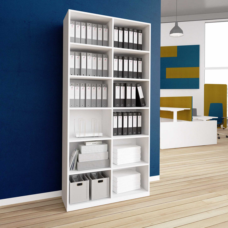 CHOICE Bookcase | 6 Oh, 1000 x 2170 mm, white - 1 Main Image