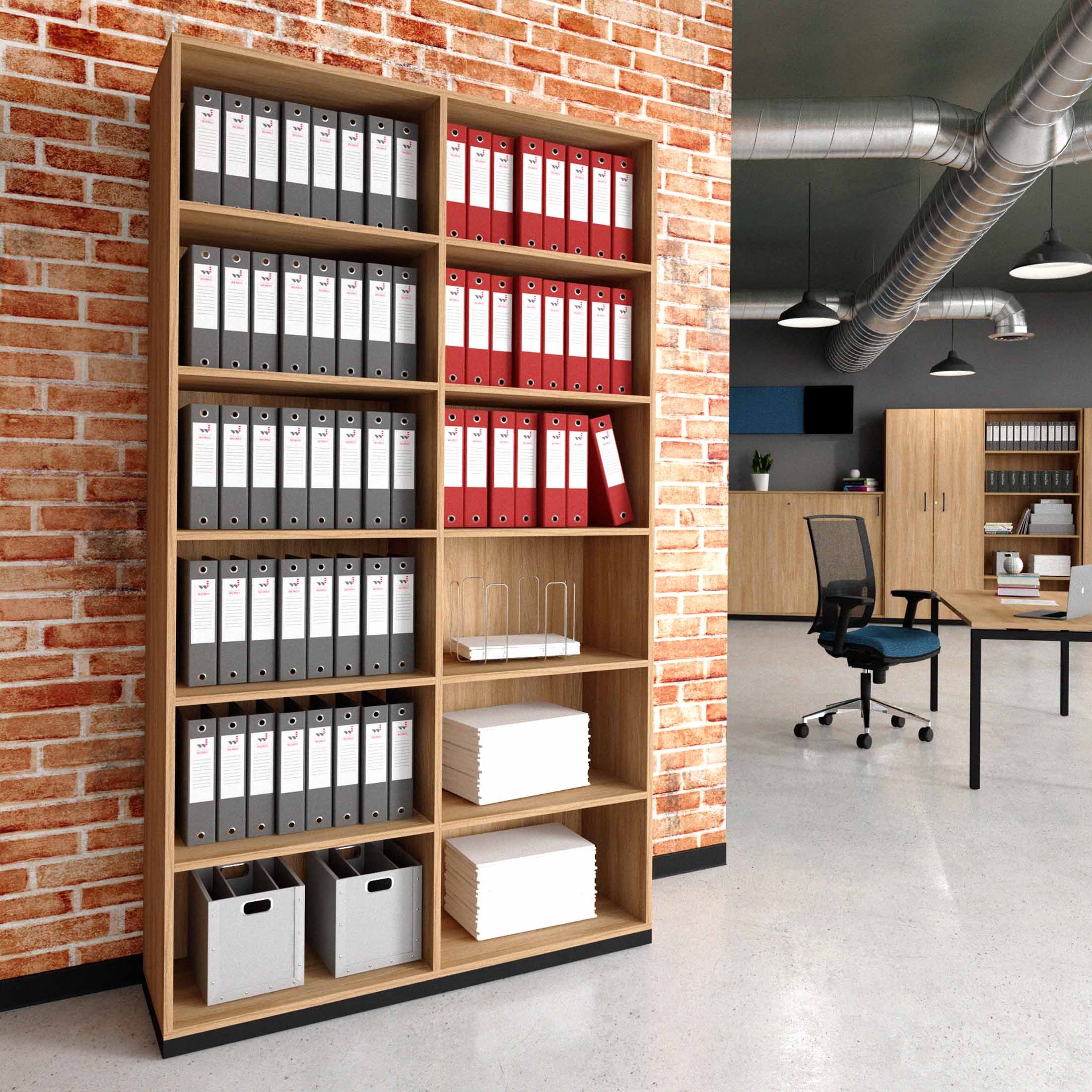 CHOICE Bibliothèque | 6 oh, 1200 x 2170 mm, chêne ambre